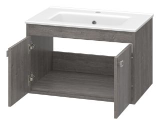 Подвесная тумба под раковину Misty Пайн 70см дуб Уайт-Ривер серо-коричневый